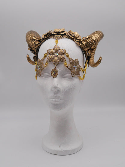 gothic Ram Headpiece