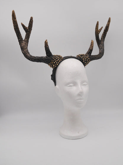 Dark Deer Antlers Set ~ Maske ~ gothic ~ Headdress ~ Headpiece ~ Skull - Bones ~ goth ~ Kopfschmuck - festival ~ Devil