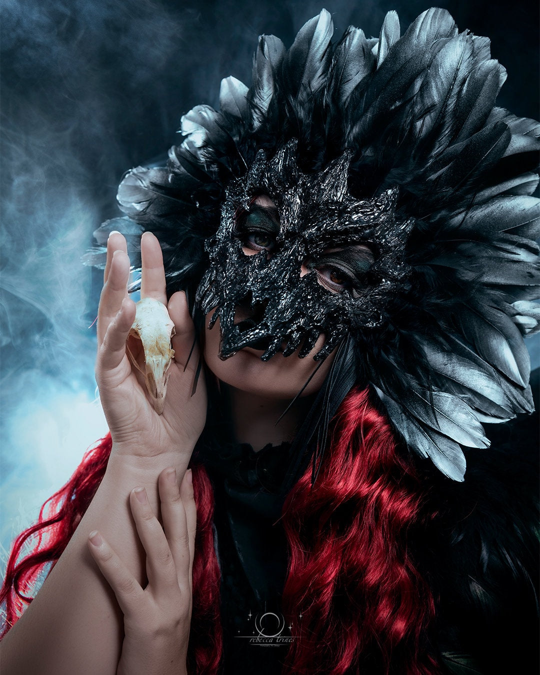 Demon Skull Mask ~ gothic Maske ~ Headdress ~ Headpiece ~ Skull - Bones ~ goth ~ Kopfschmuck - festival ~ Devil