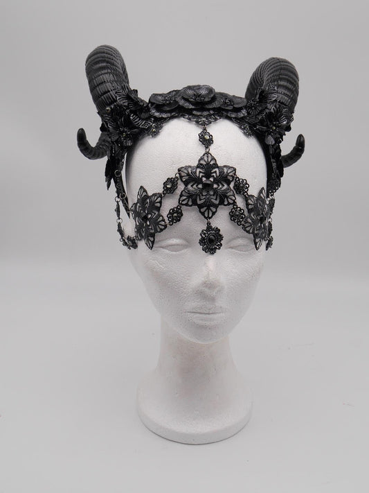 gothic Ram Headpiece ~ gothic ~ faun ~ fantasy ~ Geweih ~ Hörner ~ Widder