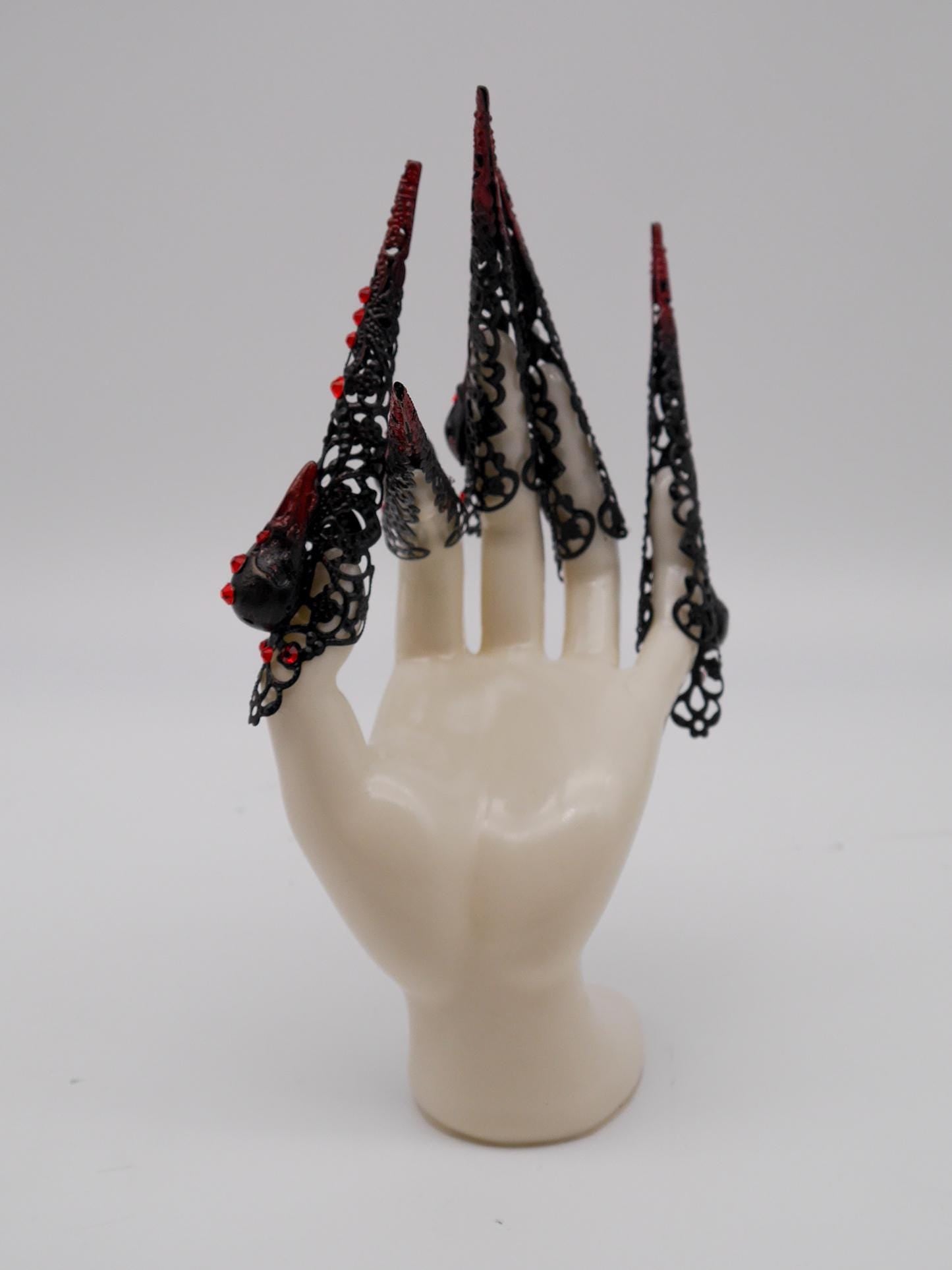 5pc Bloody Raven Nails ~ demon Claws Nails XXL ~ Nails ~ Nagel ~ Krallen ~ Ringe ~ Gothic ~ Nägel ~ Tips ~ devil