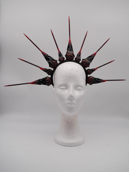 bloody Raven Halo ~ Gothic ~ Royal ~ skull ~ gloriole ~ nimbus ~ goth ~ Kranz ~ Heiligenschein ~ witch ~ Headdress ~ Headpiece