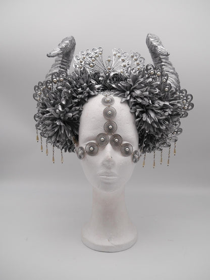 Silver Faun Headpiece ~ Royal Headdress