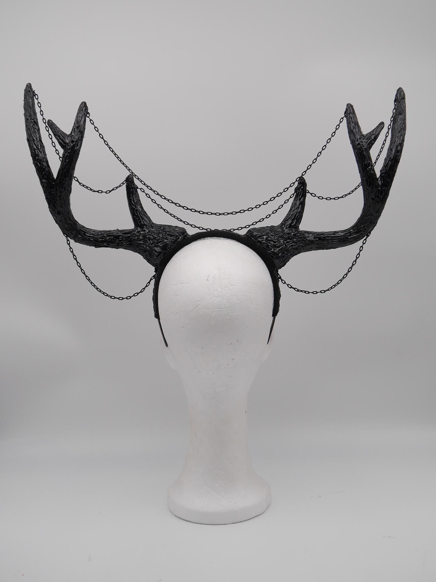 Gothic Antler Headpiece ~ Dreamcatcher Headdress ~ Horns Headpiece ~ Royal Headdress