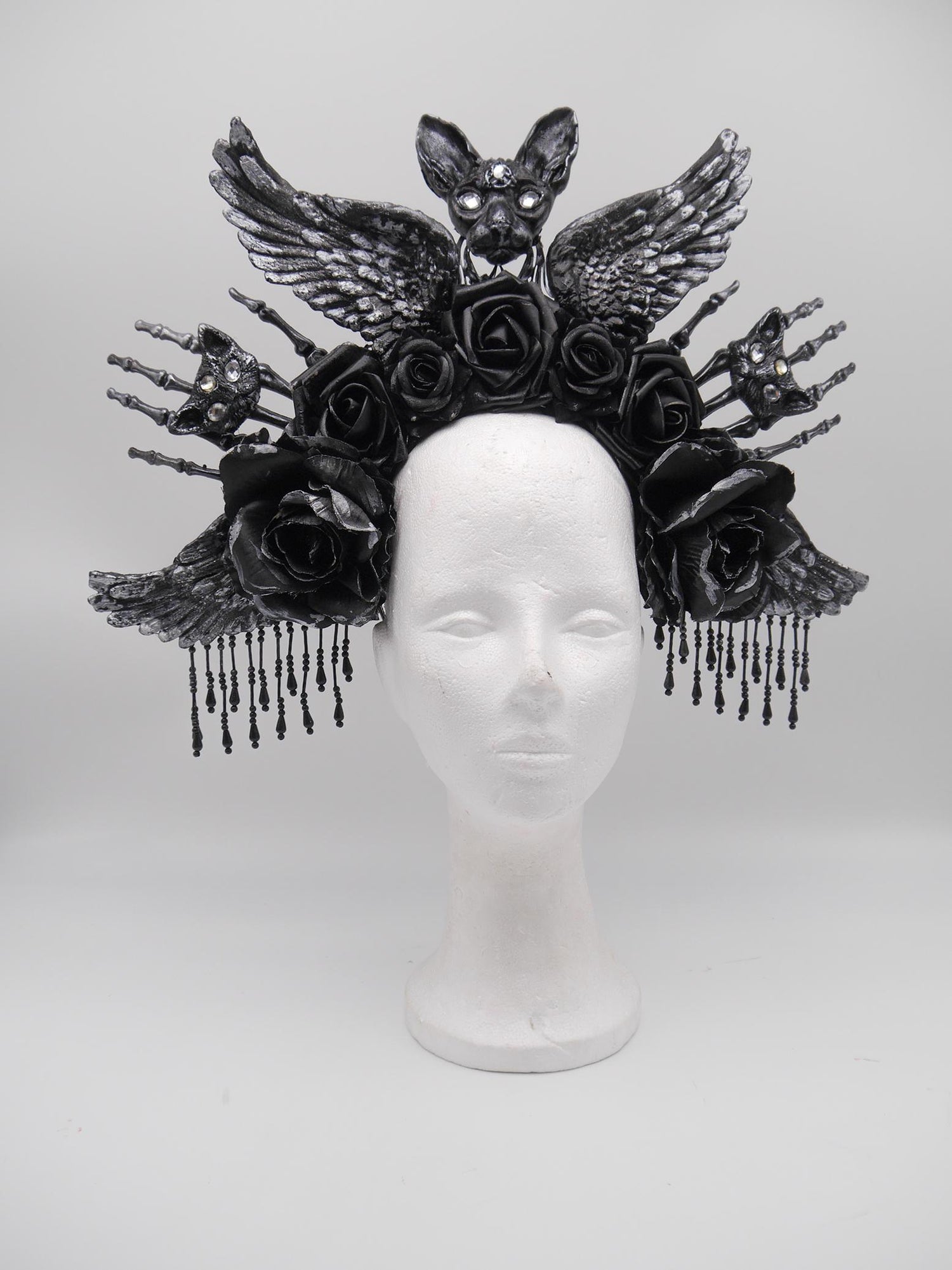dark sphynx Headdress ~ cat ~ Katze ~ gothic Headpiece ~ goth ~ Kopfschmuck ~