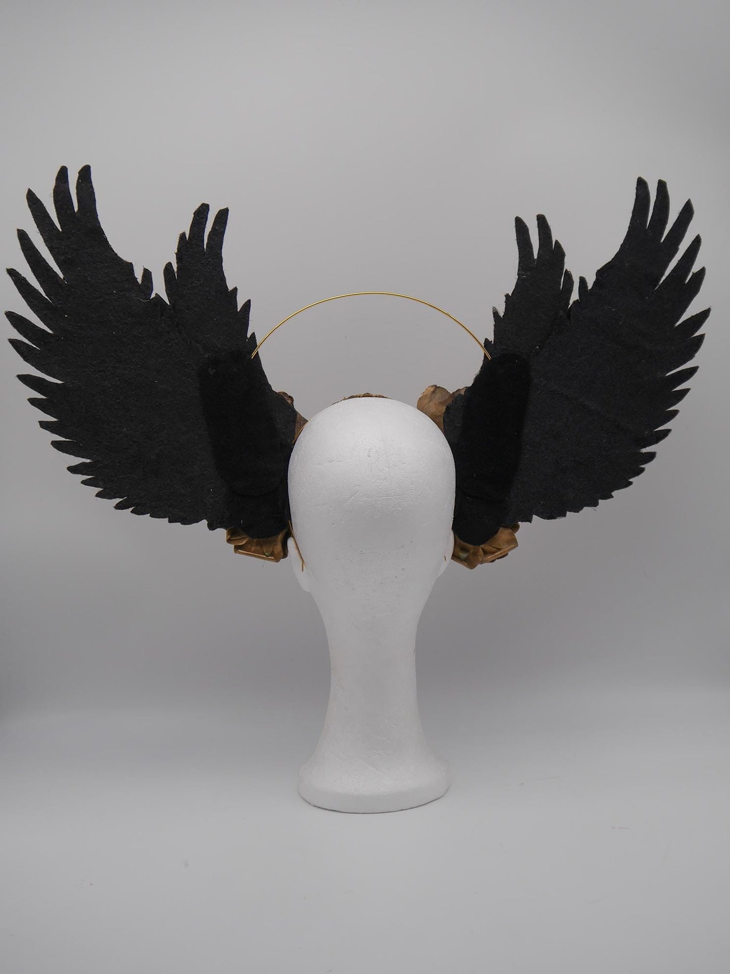 golden XXL Wings Headdress ~ Wing ~ Fantasy ~ Headpiece ~ Wallcure