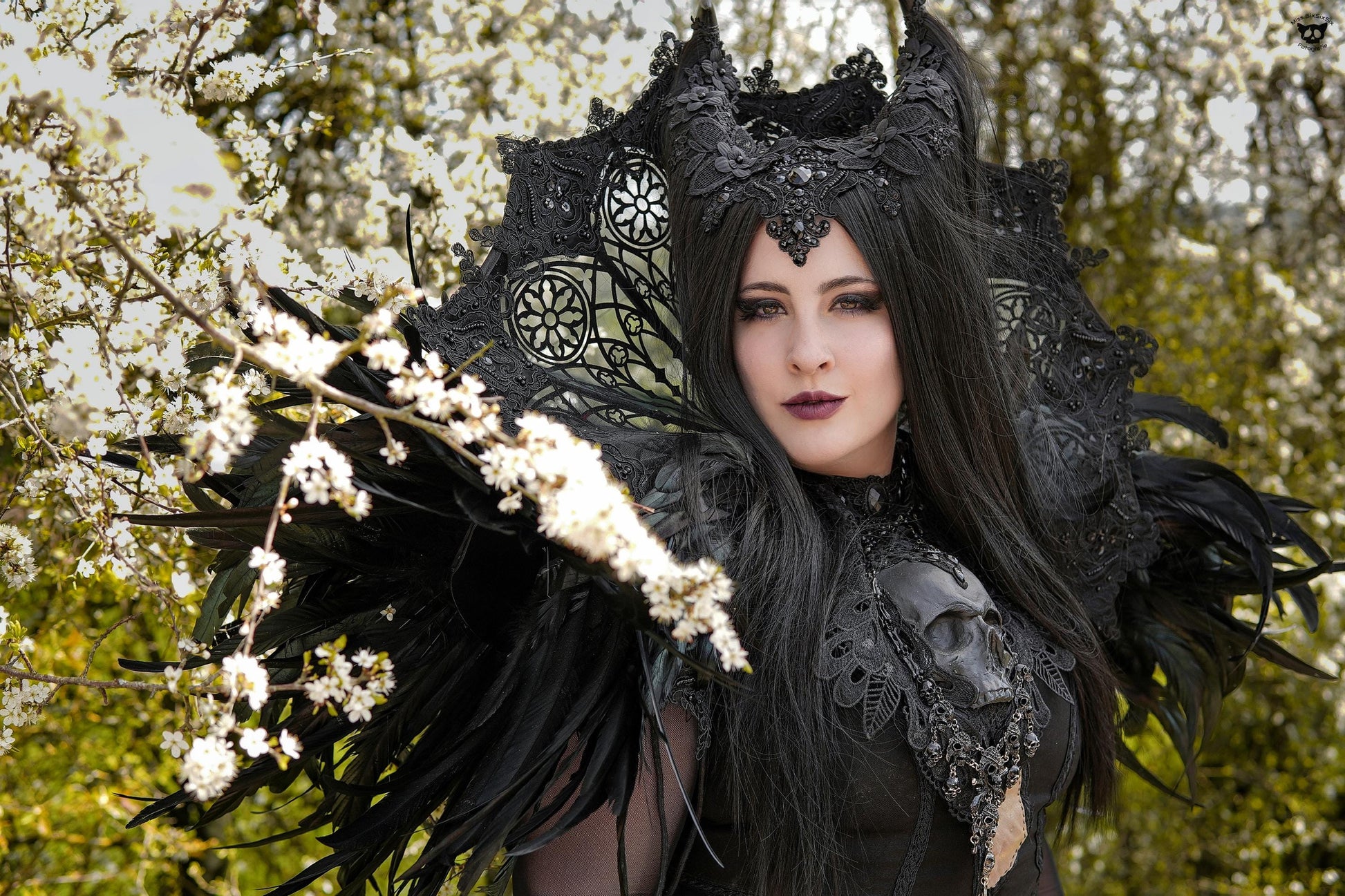 green maleficent Headdress ~ Gothic headpiece ~ Kopfschmuck