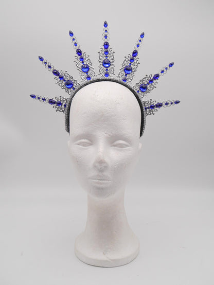 Royal Crown ~ black Royal Metal halo ~ vampir ~ Krone ~ Kranz ~ Kopfschmuc ~ Headdress ~ Heiligenschein ~ gothic ~ goth