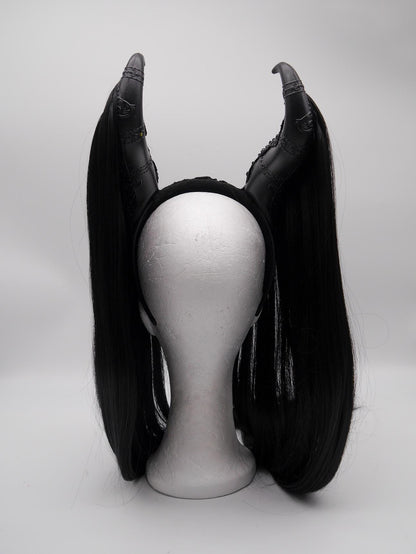 black maleficent Headdress ~ Gothic headpiece ~ Kopfschmuck