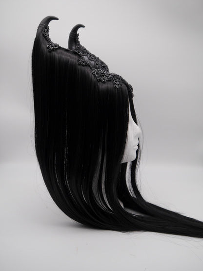 black maleficent Headdress ~ Gothic headpiece ~ Kopfschmuck