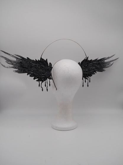 gothic Wing Headdress ~ Wing ~ Fantasy ~ Headpiece