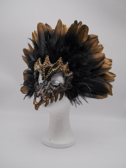 Demon Skull Mask ~ gothic Maske ~ Headdress ~ Headpiece ~ Skull - Bones ~ goth ~ Kopfschmuck - festival ~ Devil
