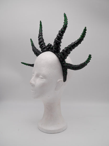 Multi Horns – Emerald Noir Collection ~ gothic Hörner ~ Fantasy ~ Kopfschmuck ~ Dämon ~ Hexe ~ Festival ~ occult ~ wicca ~ Maleficent