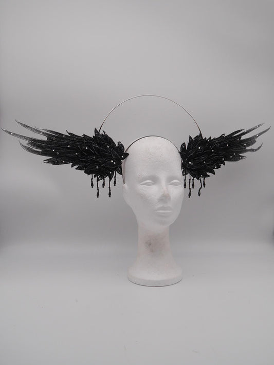gothic Wing Headdress ~ Wing ~ Fantasy ~ Headpiece