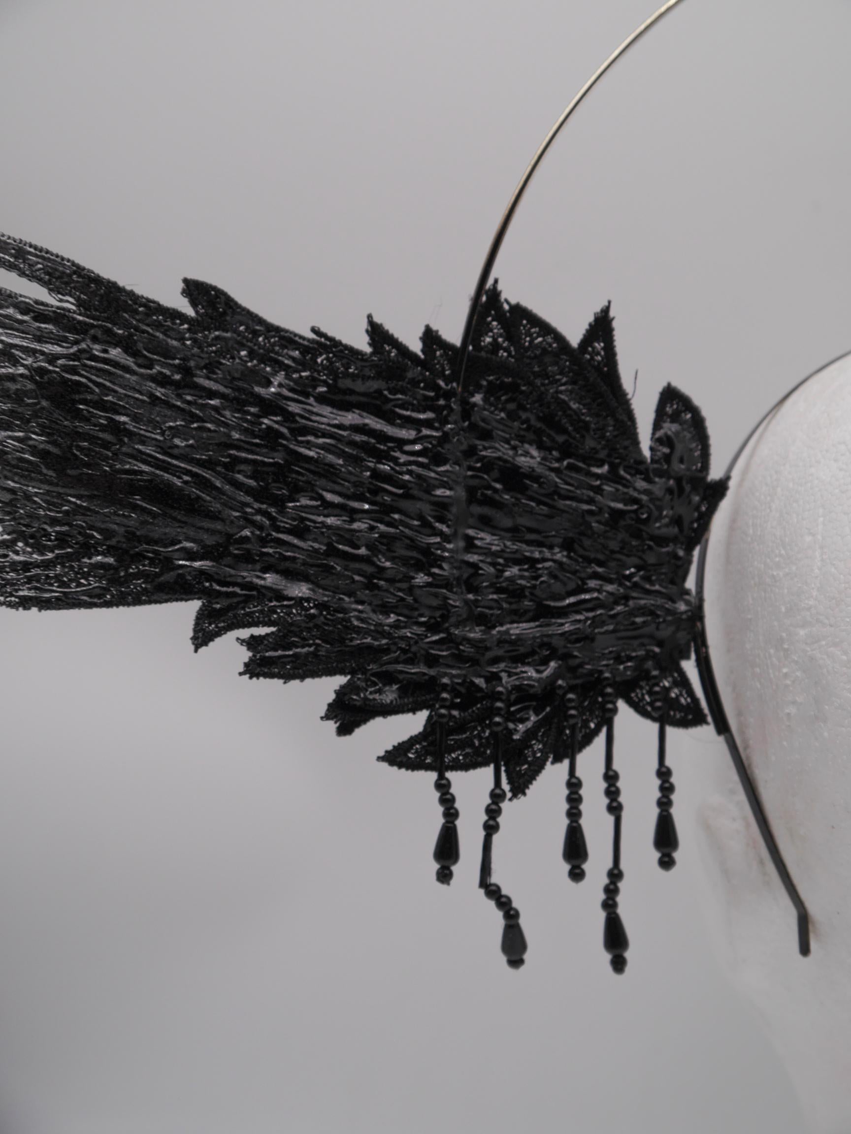 gothic Wing Headdress ~ Wing ~ Fantasy ~ Headpiece