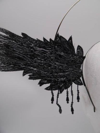gothic Wing Headdress ~ Wing ~ Fantasy ~ Headpiece