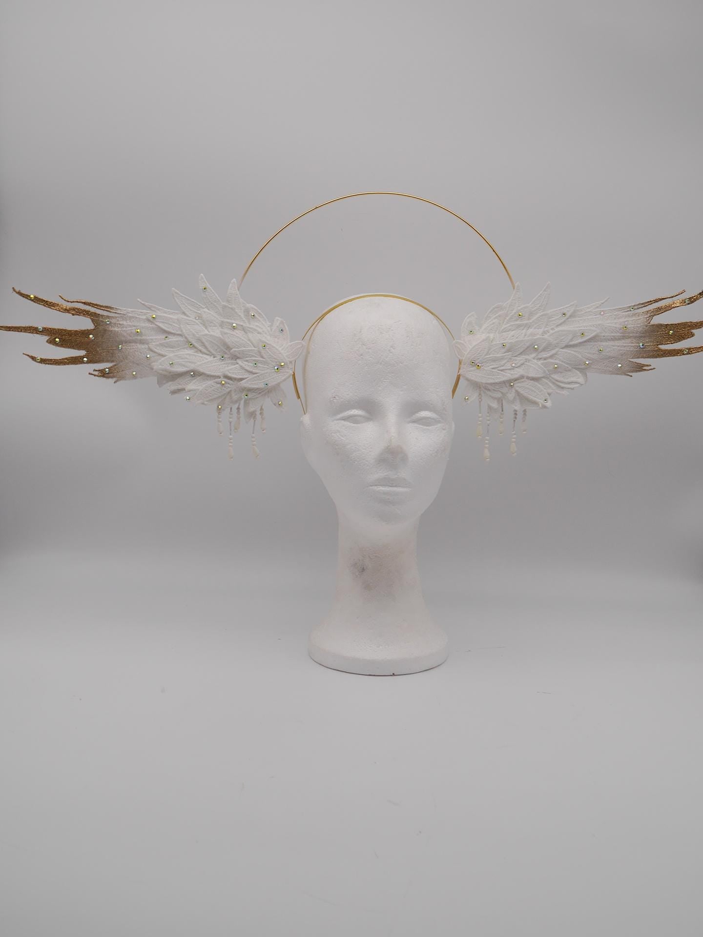 gothic Wing Headdress ~ Wing ~ Fantasy ~ Headpiece