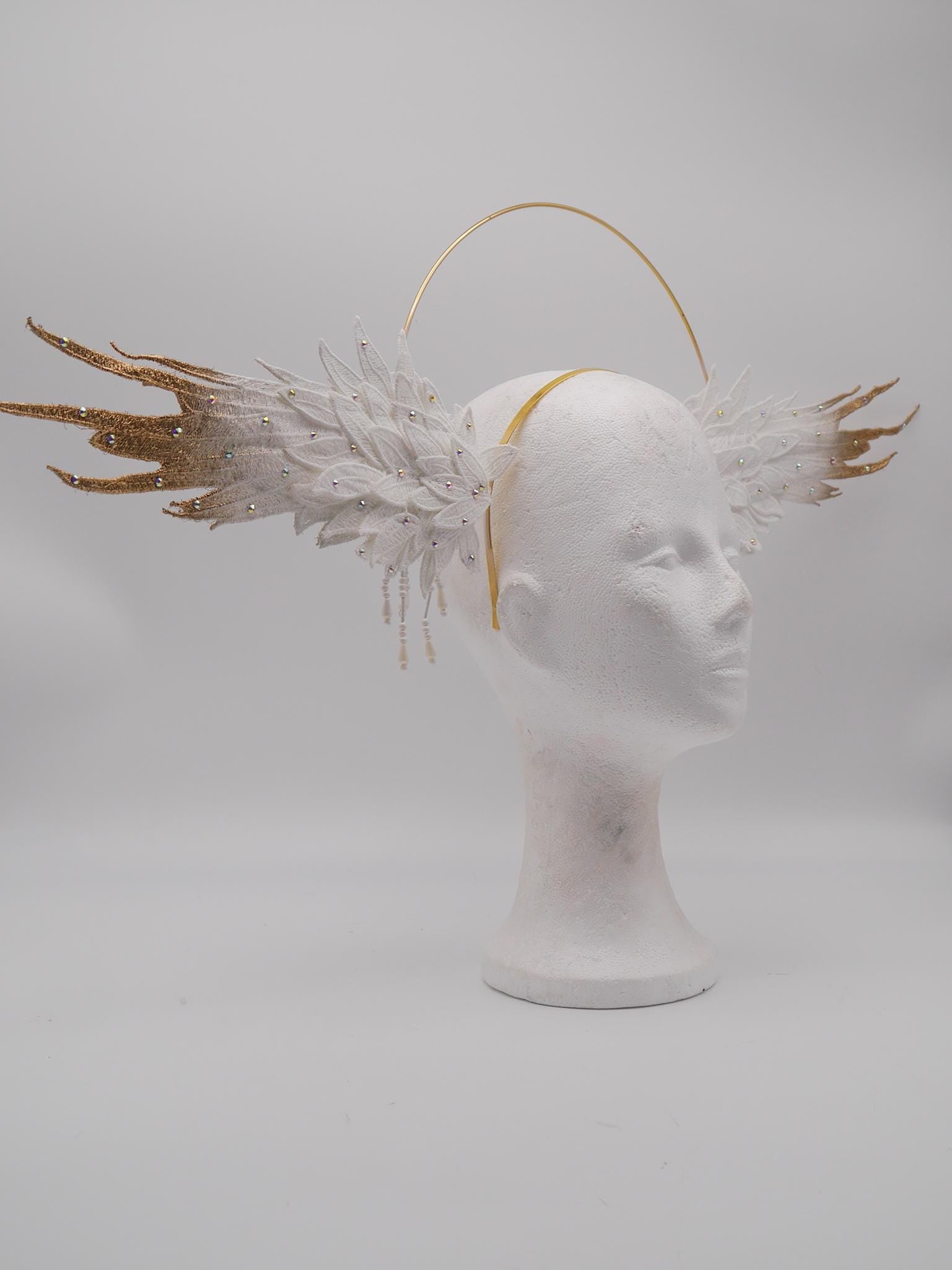 gothic Wing Headdress ~ Wing ~ Fantasy ~ Headpiece