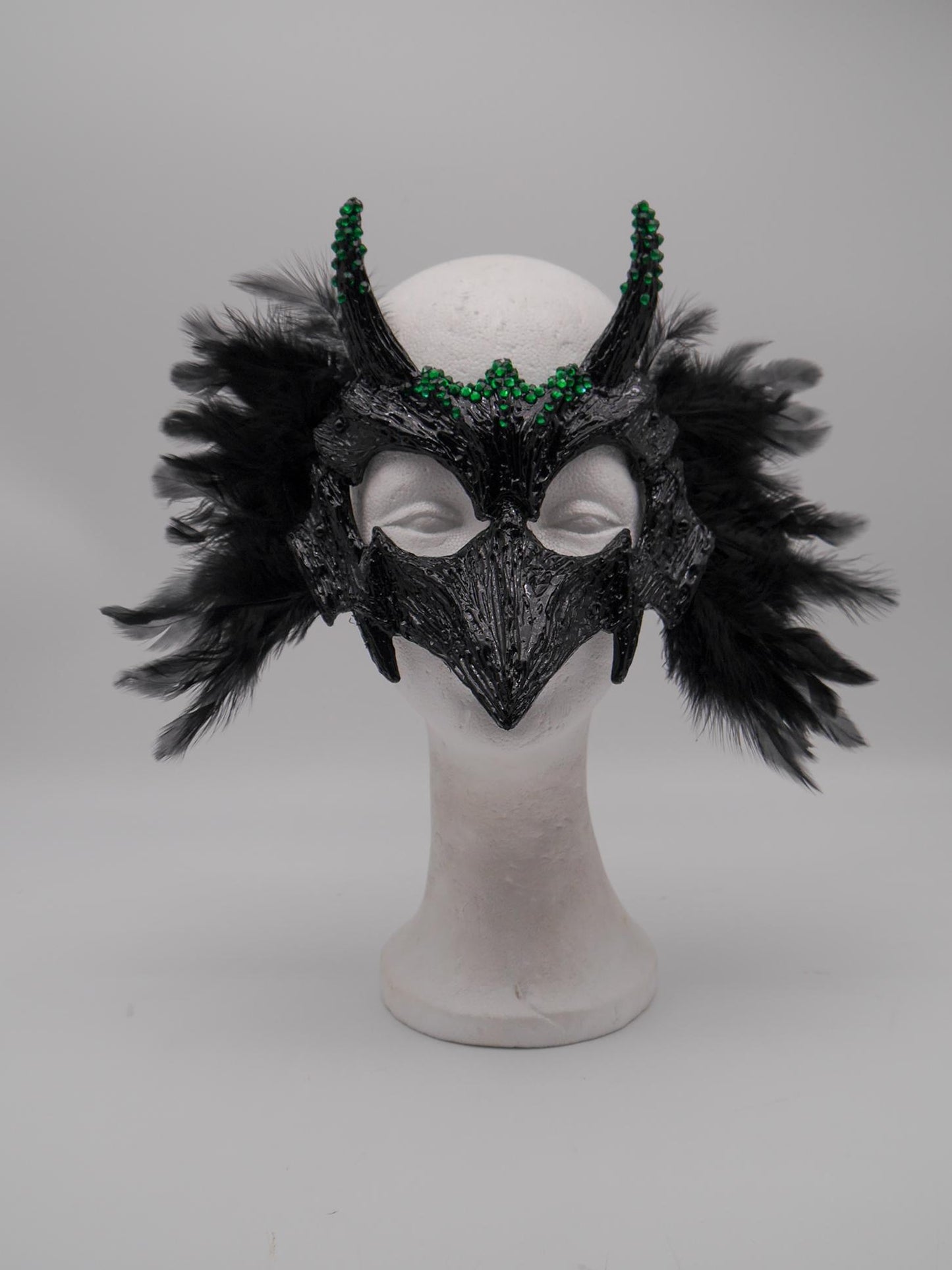 Raven Mask ~ Crow ~ Rabe ~ Vogel ~ Maske ~ Headdress ~ Headpiece ~ Skull - Bones ~ festival ~ Kopfschmuck ~ Teufel