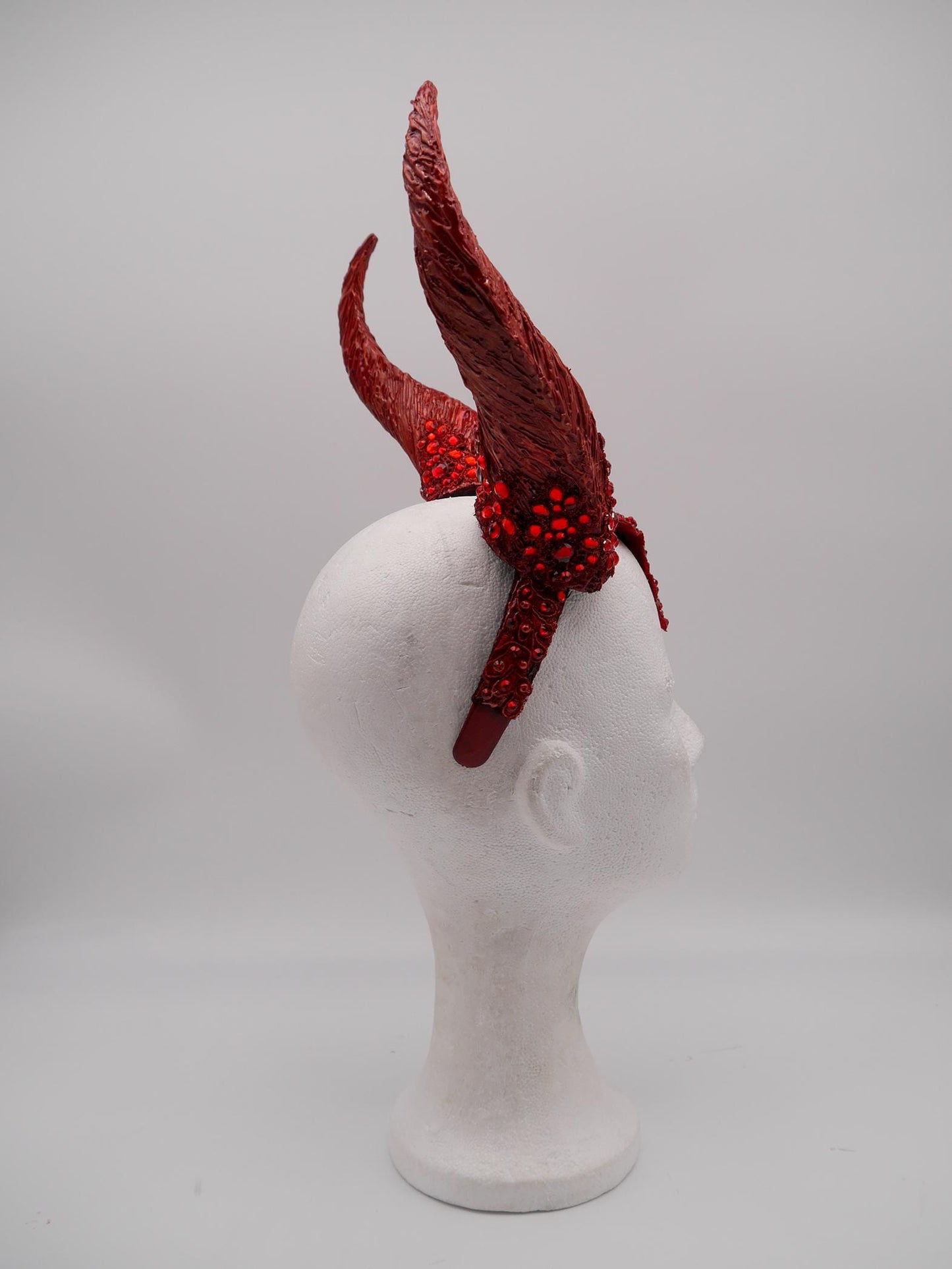 red glamour maleficent Headdress ~ Gothic headpiece ~ Kopfschmuck