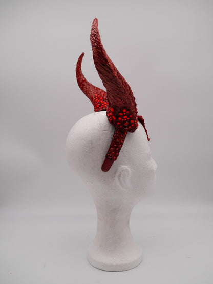 red glamour maleficent Headdress ~ Gothic headpiece ~ Kopfschmuck