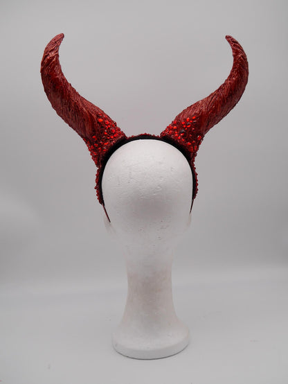red glamour maleficent Headdress ~ Gothic headpiece ~ Kopfschmuck