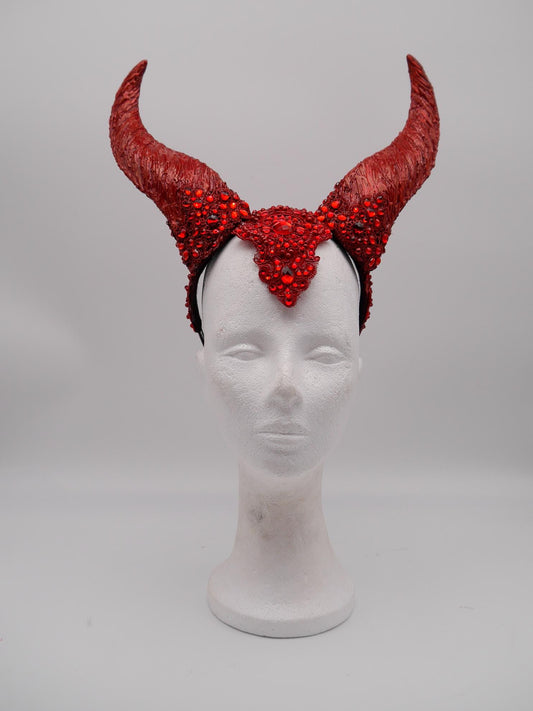red glamour maleficent Headdress ~ Gothic headpiece ~ Kopfschmuck