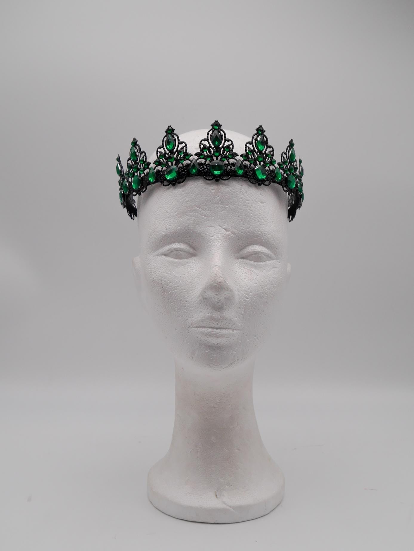 Emerald Noire crown ~ Krone ~ Metall ~ Kopfreif ~ Larp ~ Renaissance ~ Elfe ~ Hochzeit gothic queen darkness metal