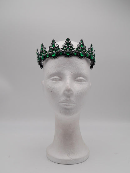Emerald Noire crown ~ Krone ~ Metall ~ Kopfreif ~ Larp ~ Renaissance ~ Elfe ~ Hochzeit gothic queen darkness metal