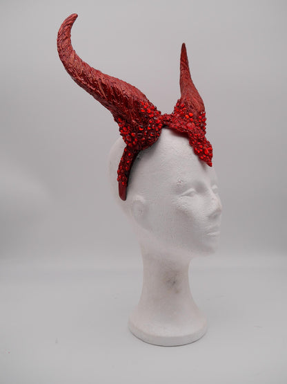 red glamour maleficent Headdress ~ Gothic headpiece ~ Kopfschmuck