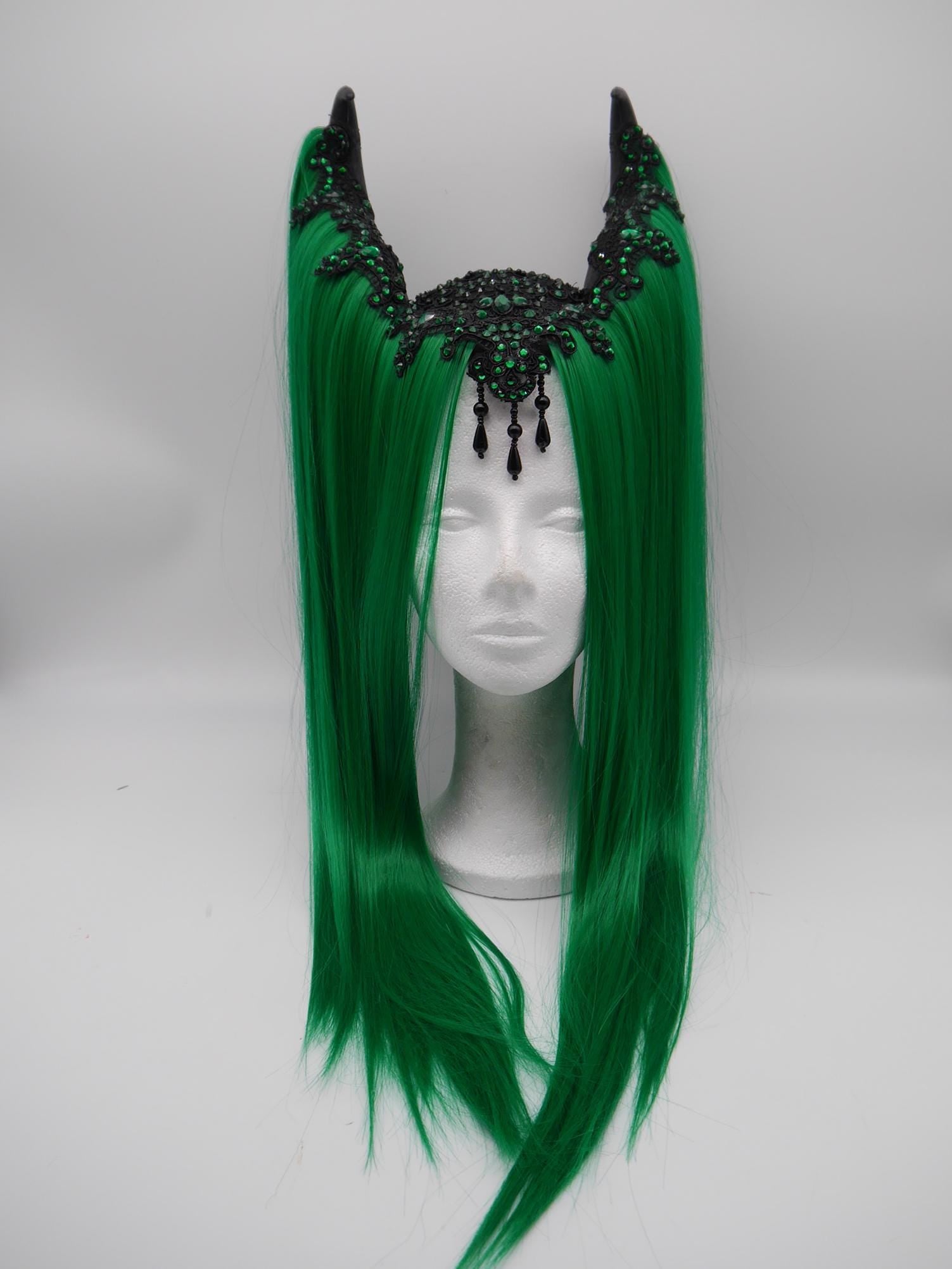 green maleficent Headdress ~ Gothic headpiece ~ Kopfschmuck