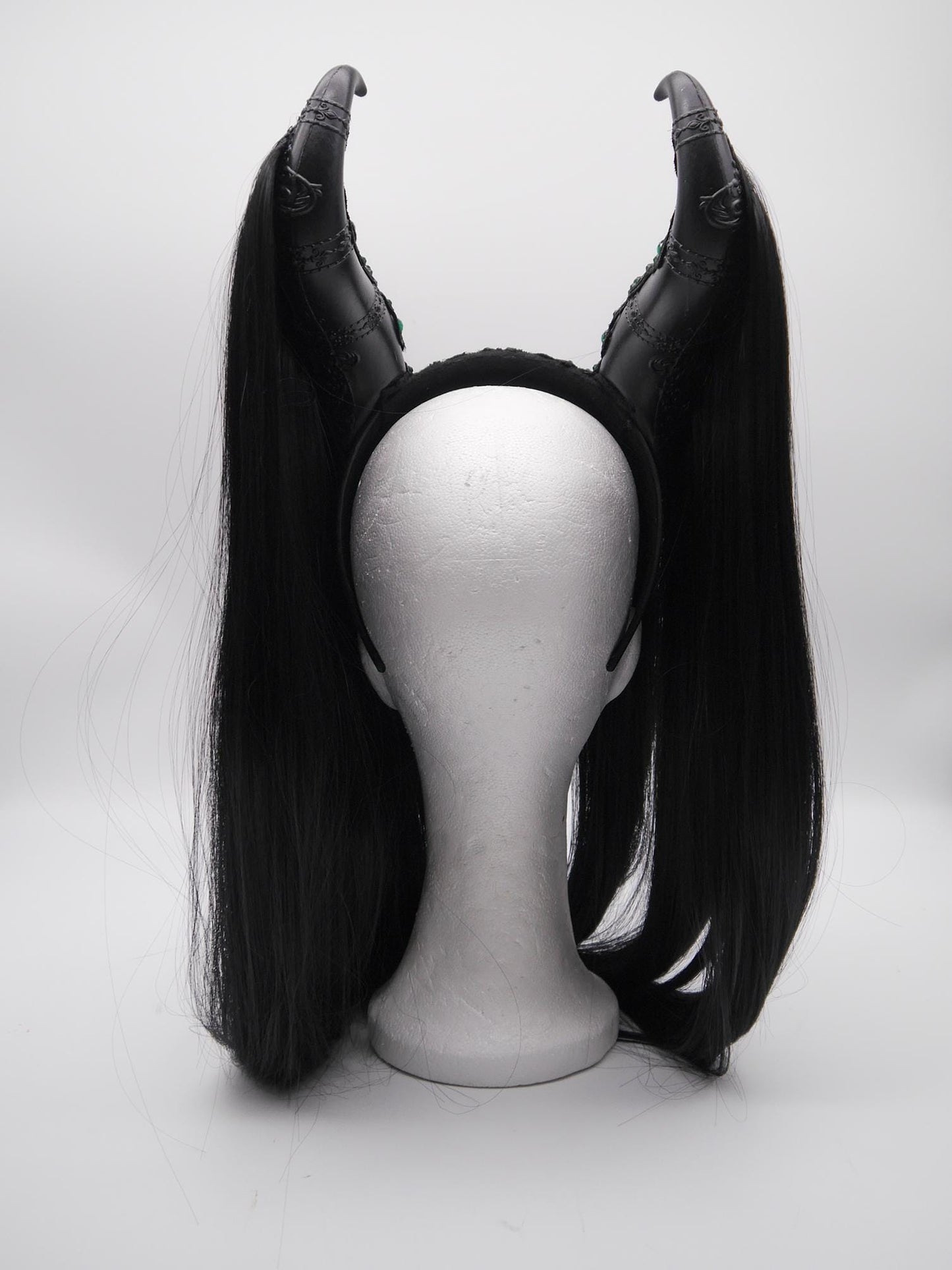 black and green maleficent Headdress ~ Gothic headpiece ~ Kopfschmuck