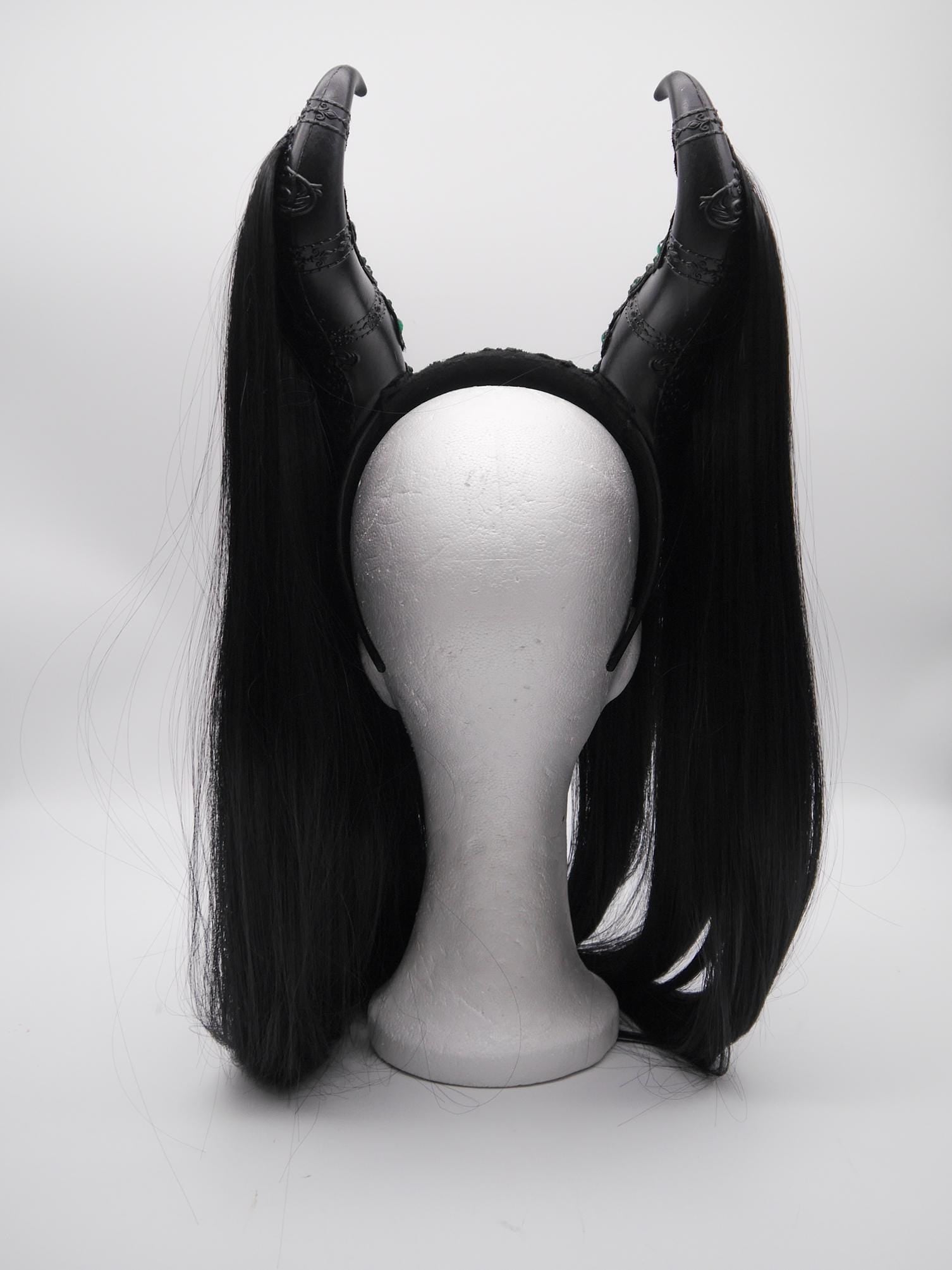 black and green maleficent Headdress ~ Gothic headpiece ~ Kopfschmuck
