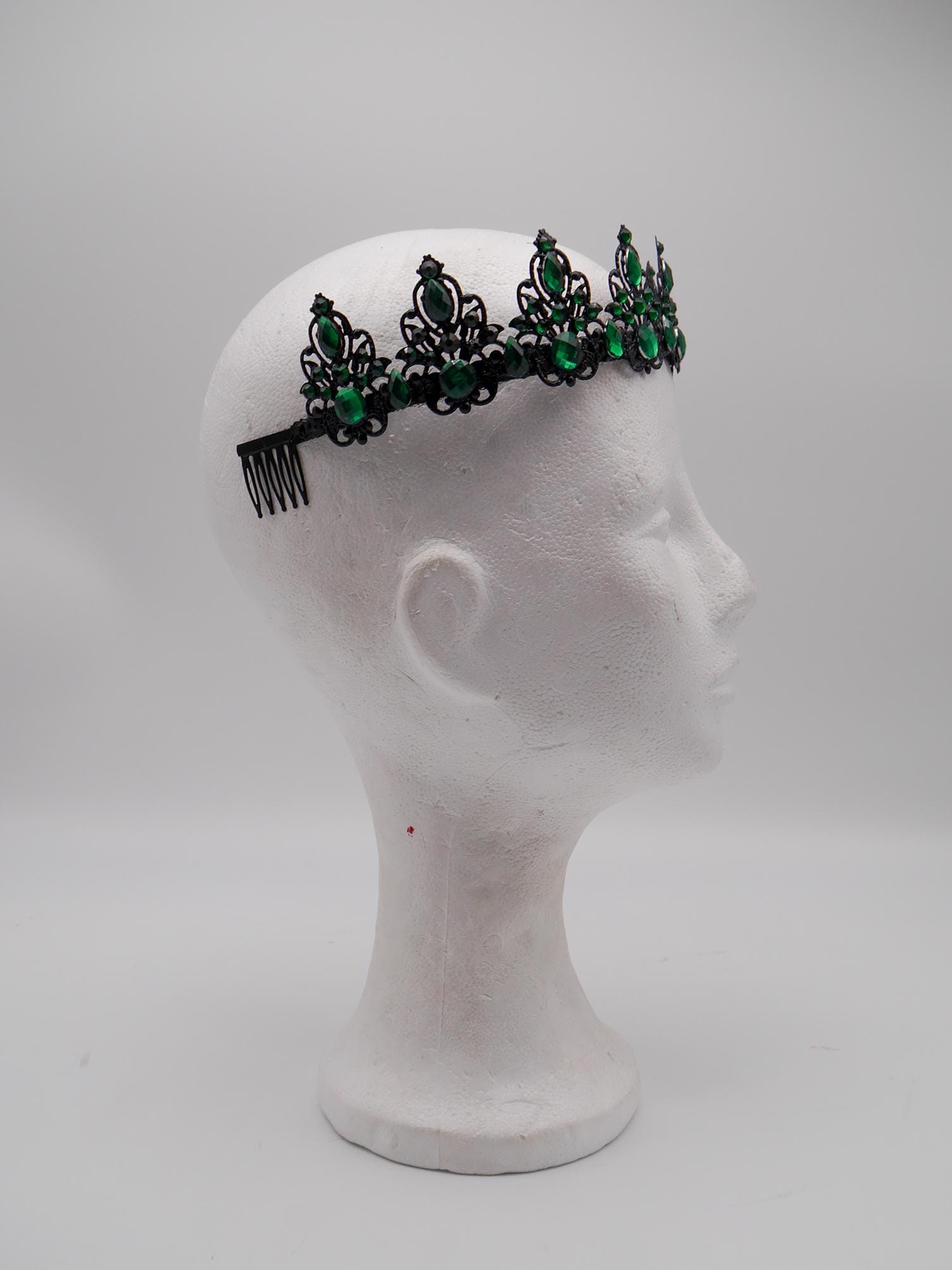 Emerald Noire crown ~ Krone ~ Metall ~ Kopfreif ~ Larp ~ Renaissance ~ Elfe ~ Hochzeit gothic queen darkness metal