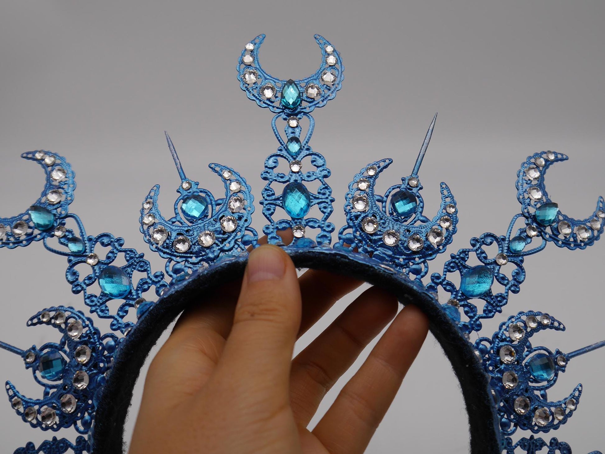Luna Halo ~ Moon Child Headdress ~ Mond Kopfschmuck ~ fantasy ~ costume ~ Elv ~ Elfe ~ Royal ~ Kristall ~ Krone ~ Crown