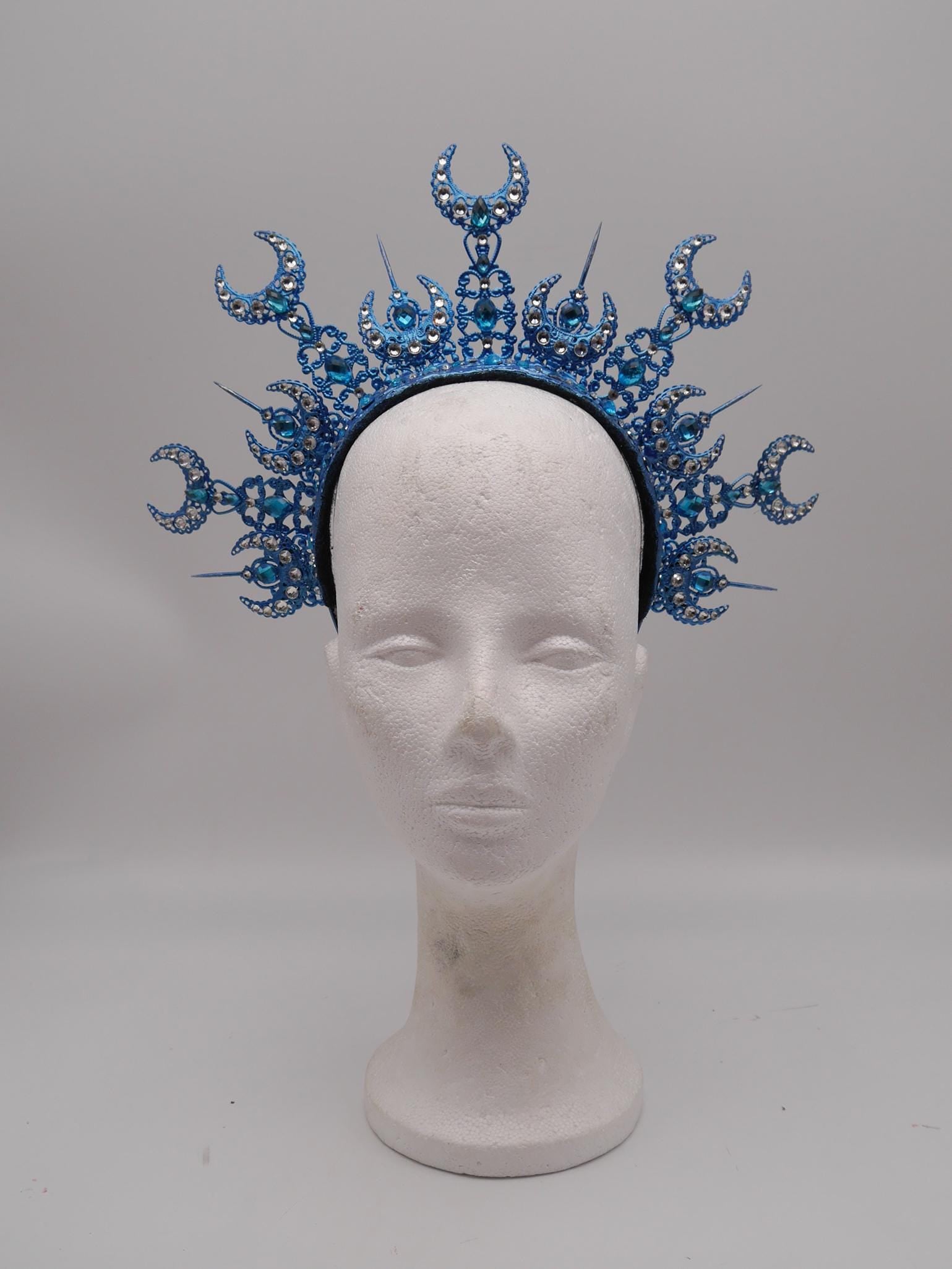 Luna Halo ~ Moon Child Headdress ~ Mond Kopfschmuck ~ fantasy ~ costume ~ Elv ~ Elfe ~ Royal ~ Kristall ~ Krone ~ Crown