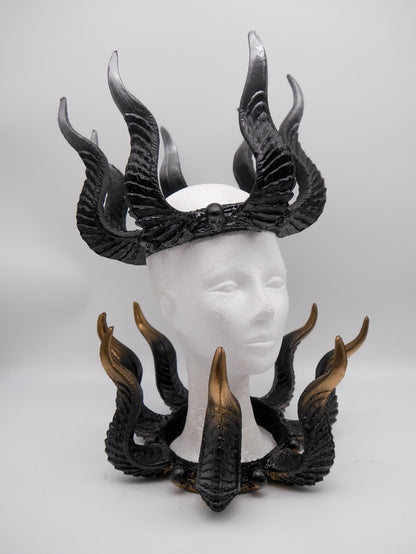 Horns of Damnation ~ Dragon Headdress ~ Horns Crown~ Royal Gotic Headdress