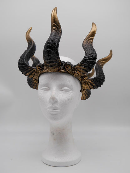 Horns of Damnation ~ Dragon Headdress ~ Horns Crown~ Royal Gotic Headdress