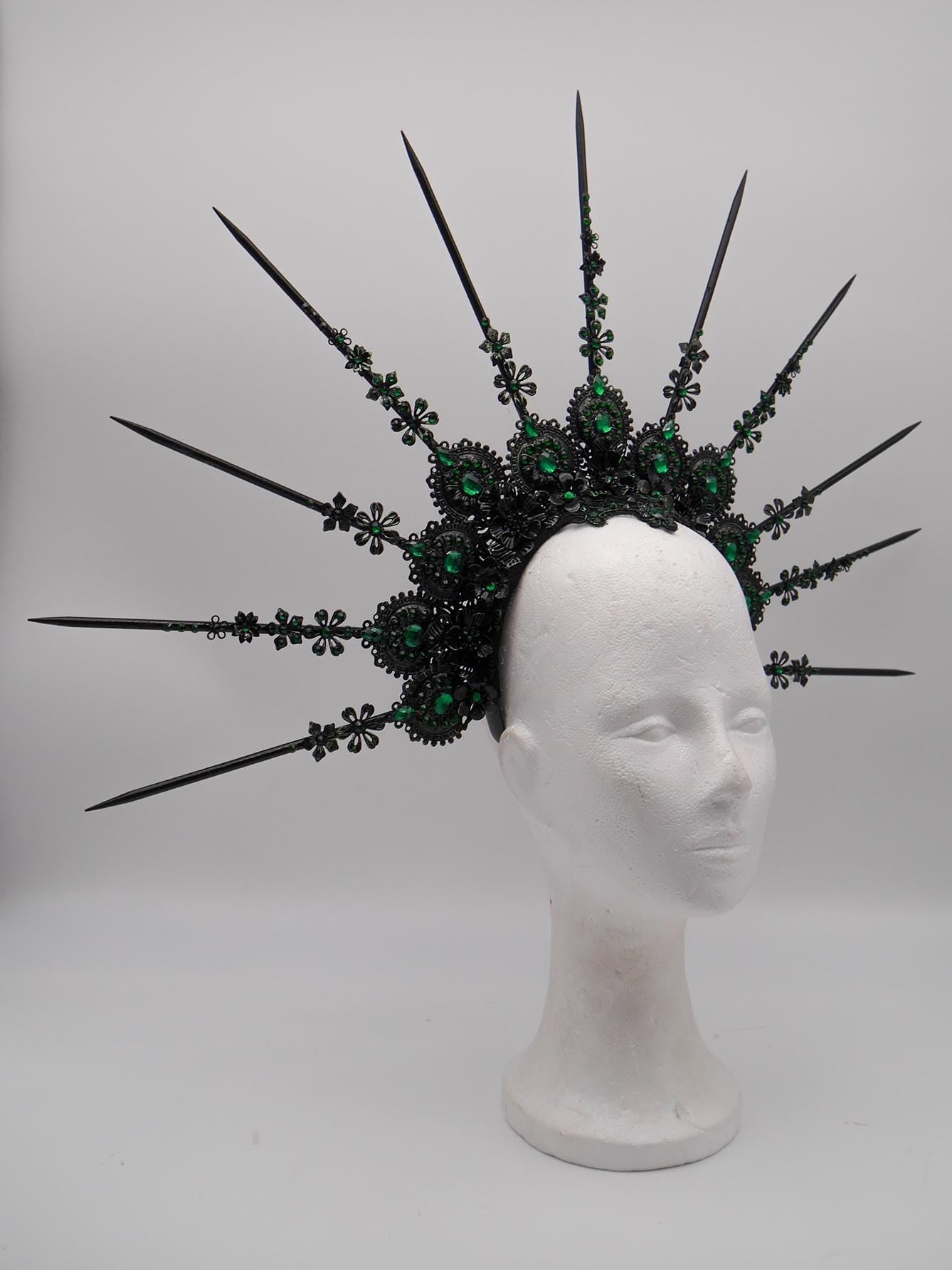 Dark Emerald XXL Madonna Halo ~ Royal ~ Metal ~ religiös ~ gloriole ~ nimbus ~ crown ~ Krone ~ Kranz ~ Heiligenschein
