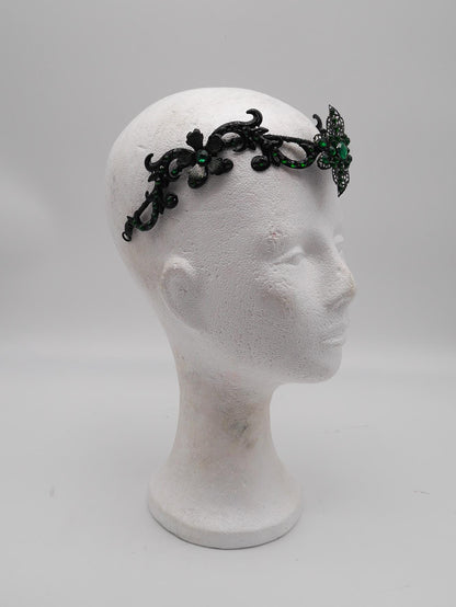 dark merald Tiara ~ Gothic Kopfschmuck ~ Goth ~ Mystischer Haarschmuck