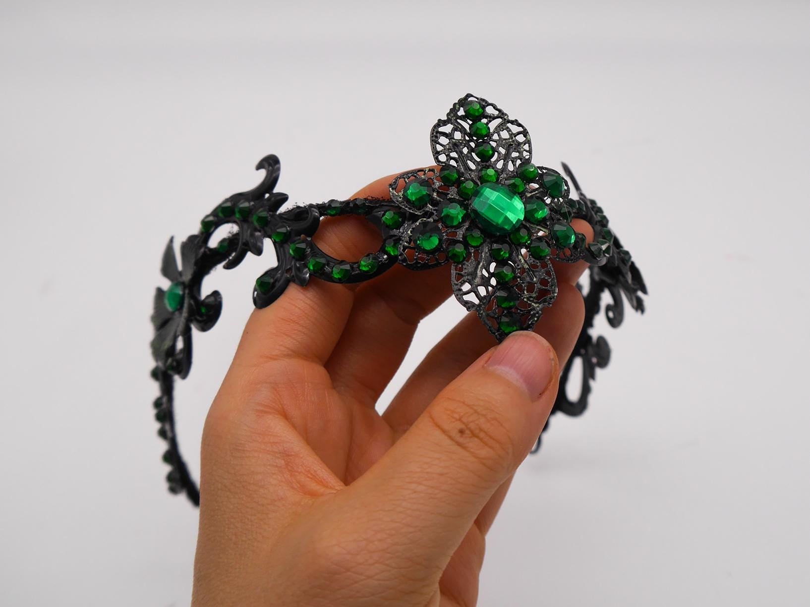 dark merald Tiara ~ Gothic Kopfschmuck ~ Goth ~ Mystischer Haarschmuck