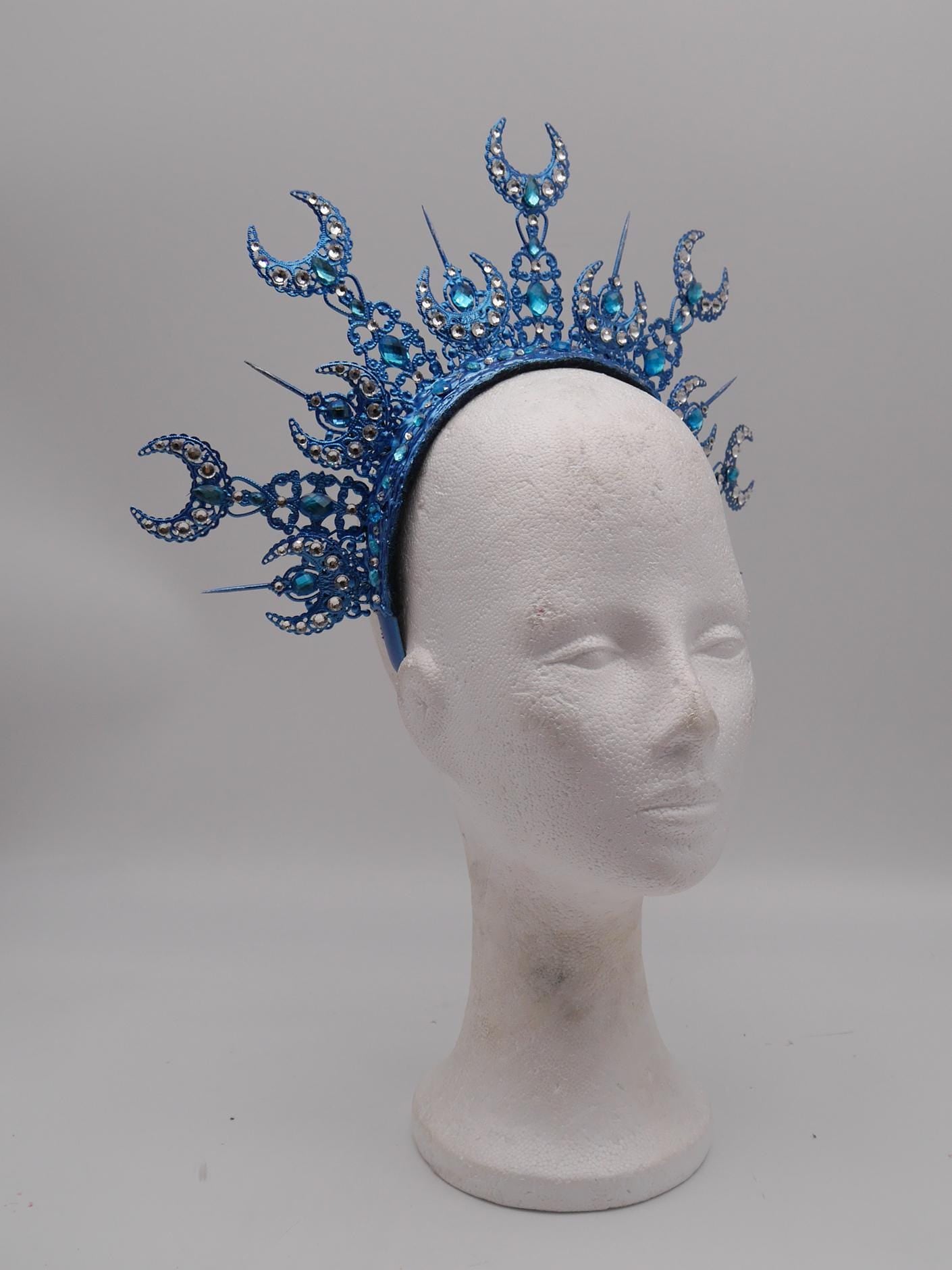 Luna Halo ~ Moon Child Headdress ~ Mond Kopfschmuck ~ fantasy ~ costume ~ Elv ~ Elfe ~ Royal ~ Kristall ~ Krone ~ Crown