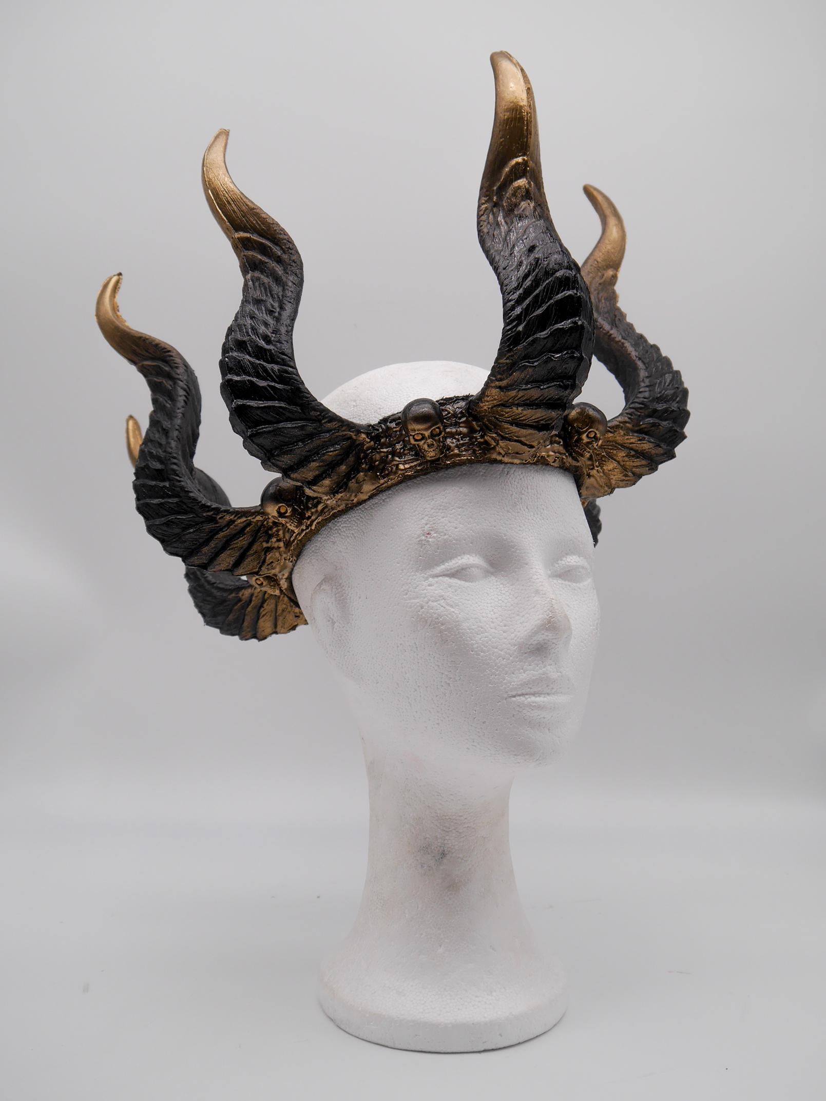 Horns of Damnation ~ Dragon Headdress ~ Horns Crown~ Royal Gotic Headdress