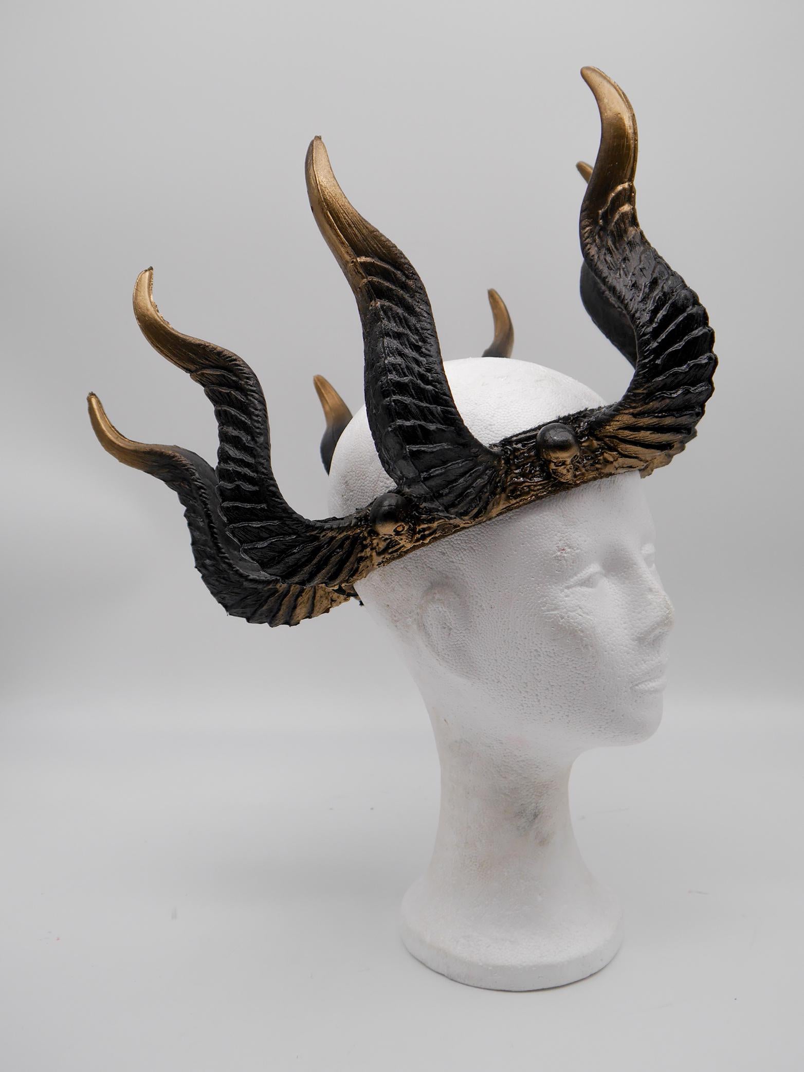 Horns of Damnation ~ Dragon Headdress ~ Horns Crown~ Royal Gotic Headdress