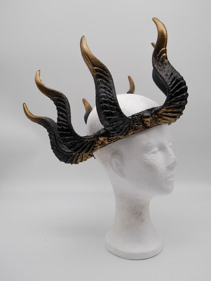 Horns of Damnation ~ Dragon Headdress ~ Horns Crown~ Royal Gotic Headdress
