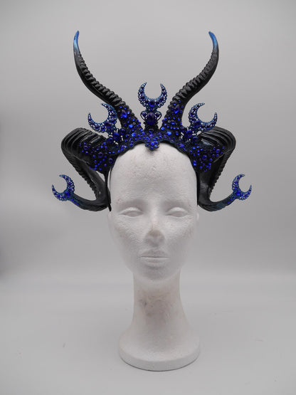 Nyx douple Horns ~ gothic Hörner ~ Fantasy ~ Kopfschmuck ~ Moon ~ Hexe ~ Festival ~ occult ~ wicca ~ Maleficent - double horns