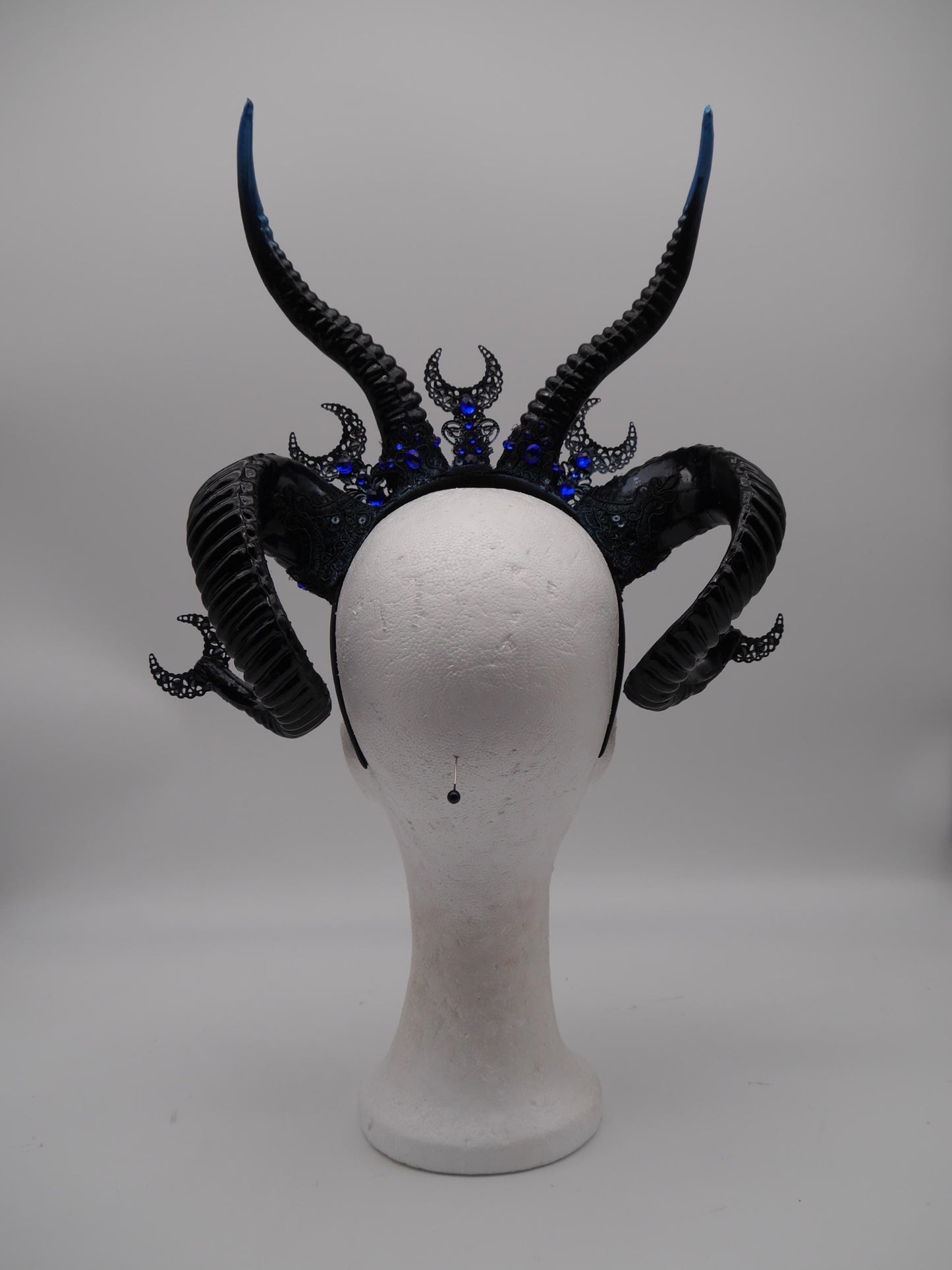 Nyx douple Horns ~ gothic Hörner ~ Fantasy ~ Kopfschmuck ~ Moon ~ Hexe ~ Festival ~ occult ~ wicca ~ Maleficent - double horns