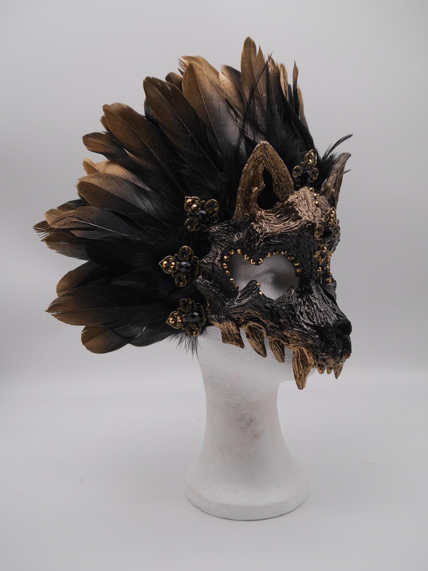 Black silber Cat Mask