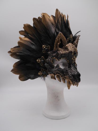 Black silber Cat Mask