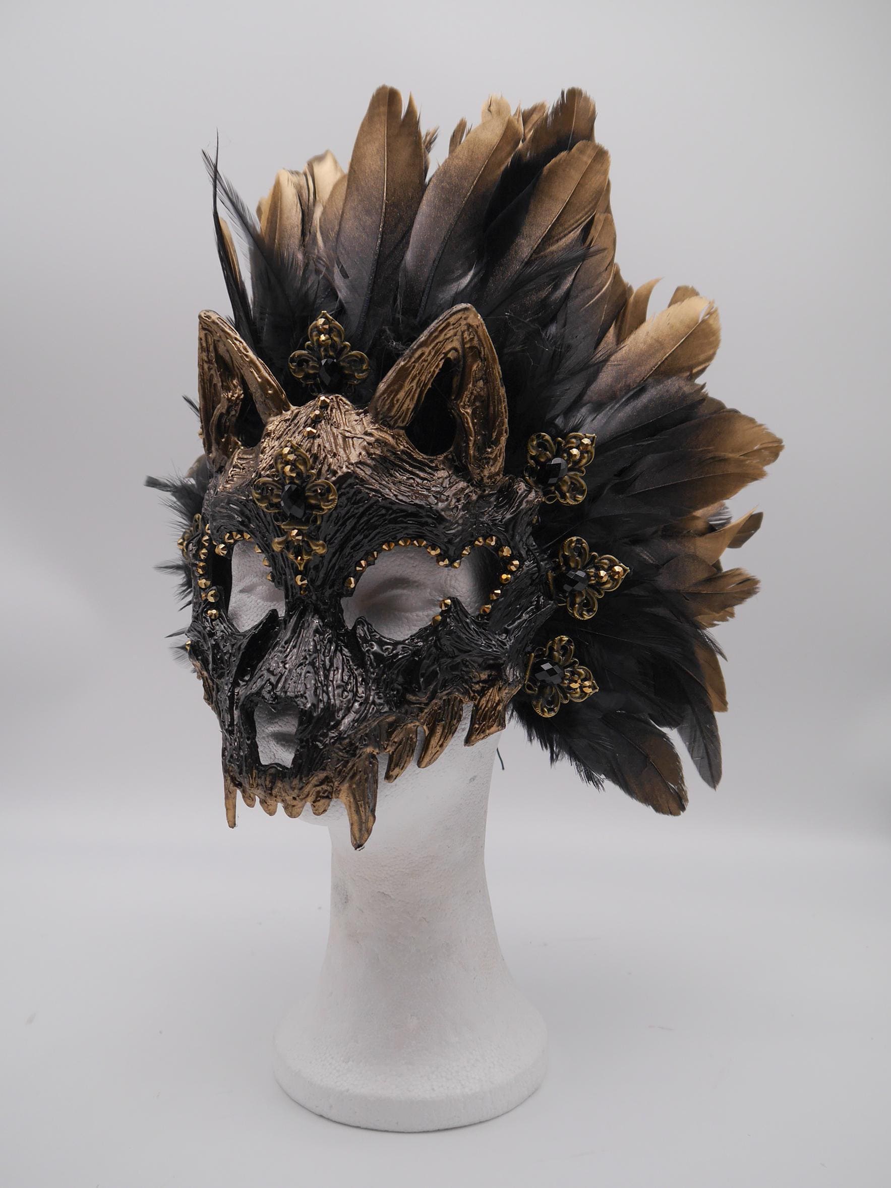 Black silber Cat Mask